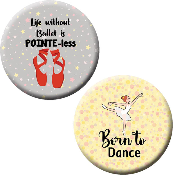 Creanoso Ballet Pin buttons (1 X 10 Designs) - Stocking Stuffers Premium Quality Gift Ideas for Children, Teens, & Adults - Corporate Giveaways & Party Favors