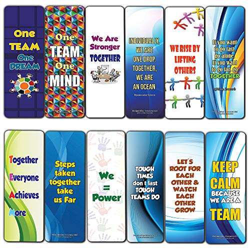 Creanoso Amazing Teamwork Bookmarker Cards (30-Pack) Ã¢â‚¬â€œ Six Assorted Quality Reading Bookmarks for Kids Ã¢â‚¬â€œ Premium Gift Set Boys & Girls Ã¢â‚¬â€œ Stocking Stuffers Gifts for Children Ã¢â‚¬â€œ Fun Reading Book Clipper
