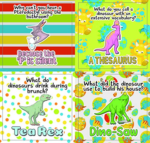 Creanoso Funny Dinosaurs Humor Stickers (20-Sheet) - Premium Quality Gift Ideas for Children, Teens, & Adults for All Occasions - Stocking Stuffers Party Favor & Giveaways