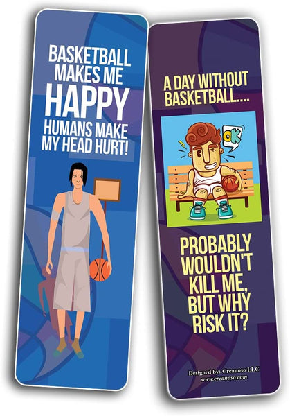 Funny Basketball Bookmarks (5-Sets X 6 Cards)