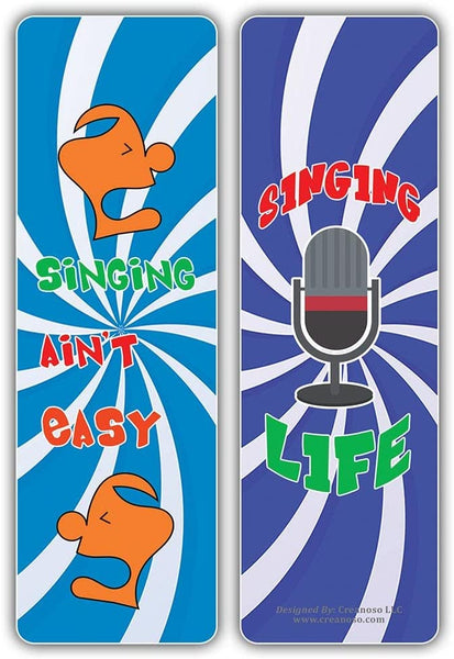 Creanoso I am a Singer Bookmarks (10-Sets X 6 Cards) â€“ Daily Inspirational Card Set â€“ Interesting Book Page Clippers â€“ Great Gifts for Adults and Teens