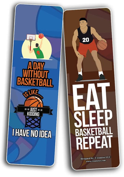Funny Basketball Bookmarks (5-Sets X 6 Cards)