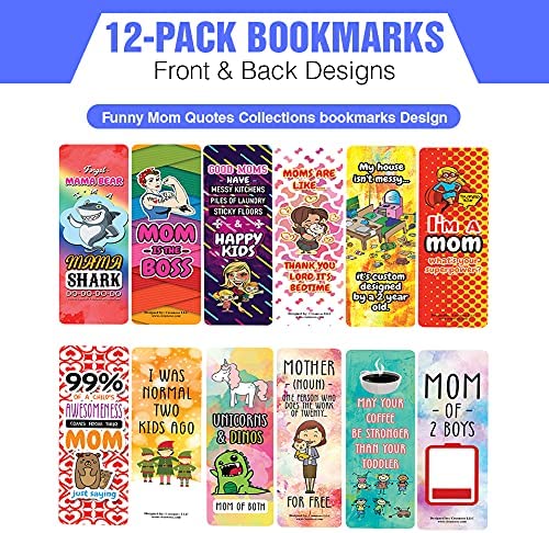 Funny Mom Quotes Collections bookmarks (2-Sets X 6 Cards)