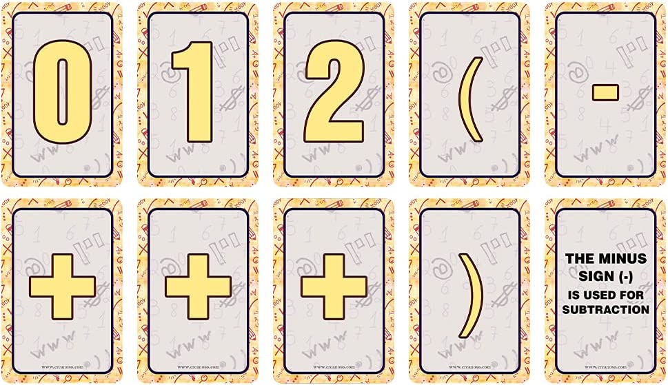 Numbers Learning Cards (4-Deck X 54 Cards)