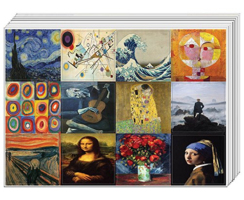 Visual Arts Stickers Famous Classic Arts Stickers (20 Sheets)- Artistic Expressions Art Pai ...