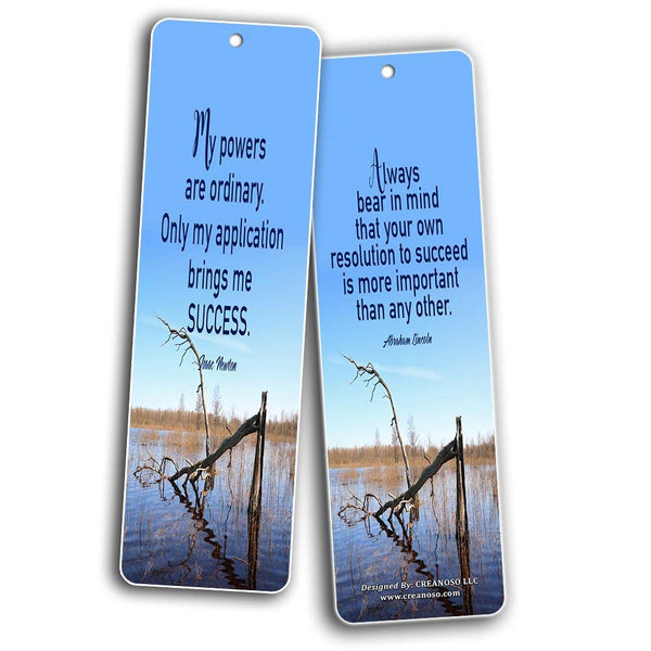 Creanoso Inspirational Quotes Bookmarks (60-Pack) - Favorite Success Quote and Sayings - Assortment