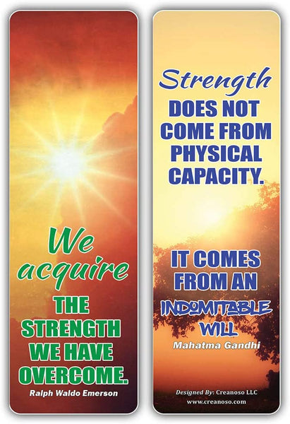 Creanoso Be Strong Inspirational Sayings Sun Bookmark Cards (30-Pack) â€“ Premium Gifts Bookmarks for Bookworm â€“ Stocking Stuffers for Men, Women, Teen, Bookworms â€“ Office Supplies â€“ DIY Kit