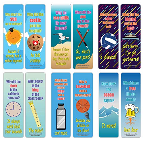 Creanoso Hilariously Silly and Funny Jokes Series 4 Bookmarks (60-Pack) ÃƒÂ¢Ã¢â€šÂ¬Ã¢â‚¬Å“ Motivational Book Reading Bookmarkers ÃƒÂ¢Ã¢â€šÂ¬Ã¢â‚¬Å“ Teacher Incentive and Classroom Rewards Gifts ÃƒÂ¢Ã¢â€šÂ¬Ã¢â‚¬Å“ Unique Party Favors