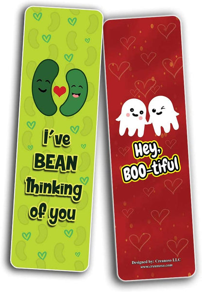 Funny Puns for Couples Bookmarks (30-Pack) - Classroom Reward Incentives for Students and Children - Stocking Stuffers Party Favors & Giveaways for Teens & Adults