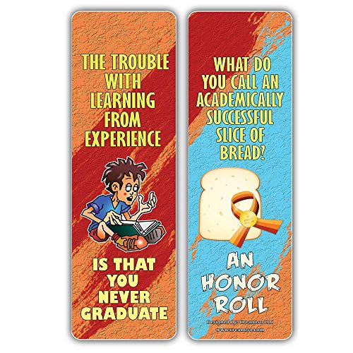 Creanoso Funny One Liners Jokes School Bookmarks Series 1 (30-Pack) Ã¢â‚¬â€œ Unique Stocking Stuffers Gifts for Men, Women, Unisex Adults Ã¢â‚¬â€œ Cool Book Page Clippers Collection Set Ã¢â‚¬â€œ Awesome Giveaways