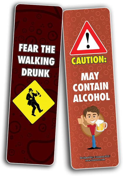 Funny Alcohol Bookmarks (5-Sets X 6 Cards)