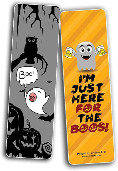 Creanoso Funny Ghost Bookmarks (12-Pack) - Stocking Stuffers Incentive Gift Ideas for Ghost Lovers