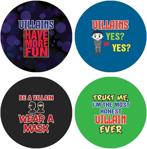 Funny Villainous Sayings Stickers (10 Sets X 16 Designs)