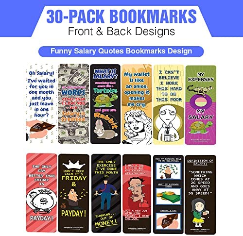 Funny Salary Quotes Bookmarks (5-Sets X 6 Cards)
