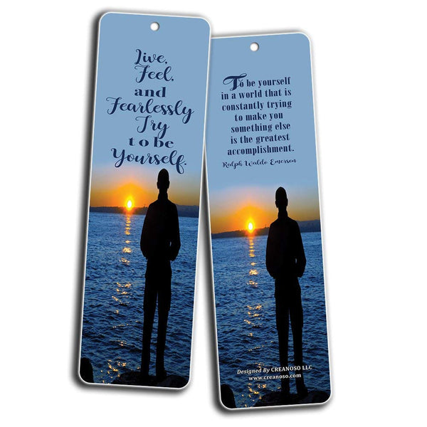 Creanoso Inspirational Quotes Bookmarks (60-Pack) - Quotes to Live by - Great Positive Sayings Pack