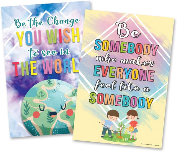 Colorful Words Art Poster (6 Pack) - Classroom Rewards Teacher Teaching Supply - Stocking Stuffers Gifts
