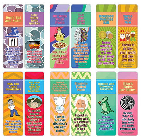 Creanoso Educational Learning Myth and Facts Bookmarks Series 1 (60-Pack) ÃƒÆ’Ã‚Â¢ÃƒÂ¢Ã¢â‚¬Å¡Ã‚Â¬ÃƒÂ¢Ã¢â€šÂ¬Ã…â€œ Unique Stocking Stuffers Gifts for Boys & Girls ÃƒÆ’Ã‚Â¢ÃƒÂ¢Ã¢â‚¬Å¡Ã‚Â¬ÃƒÂ¢Ã¢â€šÂ¬Ã…â€œ Educational Learning Book Page Clippers Collection Se