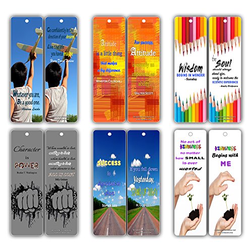 Colorful Inspirational and Motivational Quotes Bookmarks (30-Pack)