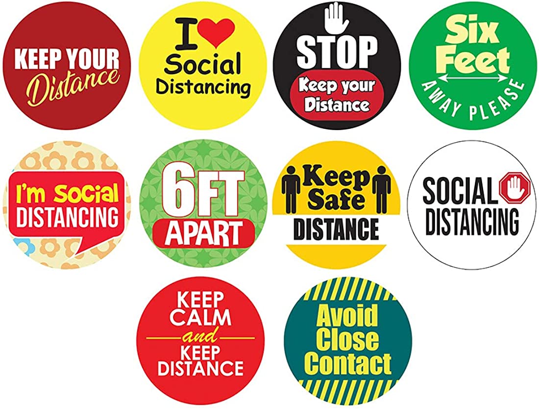 Keep Your Distance Pinback Buttons (10 Pack)