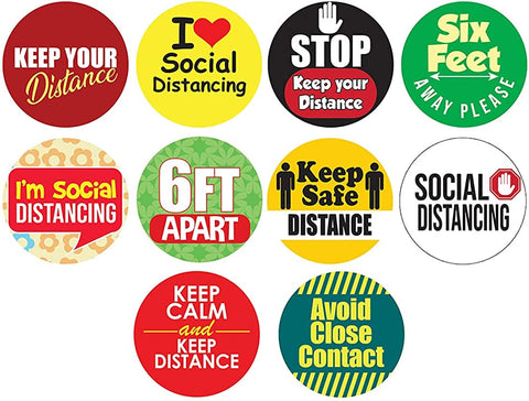 Keep Your Distance Pinback Buttons (10 Pack)