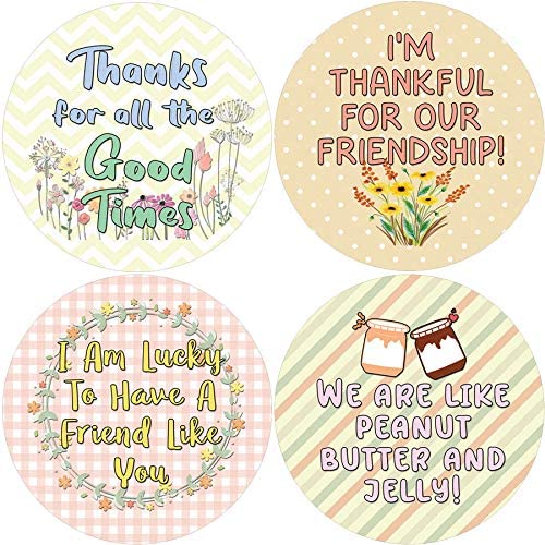 Creanoso Friend Acknowledgement Stickers (5-Sheet) - Stocking Stuffers Premium Quality Gift Ideas for Children, Teens, & Adults - Corporate Giveaways & Party Favors