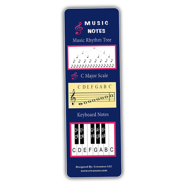 Creanoso Inspirational Music Symbols Bookmarks - Great Music Learning Gifts for Men Women