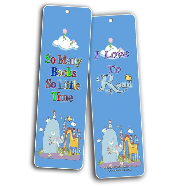 Creanoso Emoji Bookmarks Cards (60-Pack)- Smiley Face Emoticon Bookmarker - Books Reading Rewards