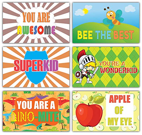 Creanoso Cute Sayings Animal Safari Lunchbox Flashcards (60-Pack) â€“ Amazing Lunchbox Note Cards for Children â€“ Unique Gift Set for Boys, Girls â€“ Classroom and School Reward Incentives