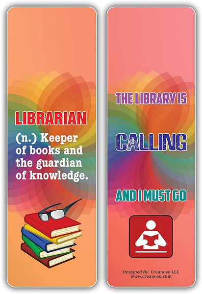 I am a Librarian Bookmarks (2-Sets X 6 Cards)