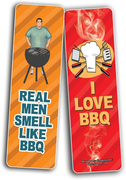 Creanoso Funny Barbecue Sayings Bookmarks (10-Sets X 6 Cards) â€“ Daily Inspirational Card Set â€“ Interesting Book Page Clippers â€“ Great Gifts for Adults and Teens