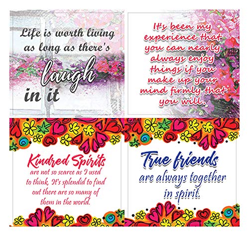 Creanoso Anne of Green Gables Inspiring Sayings Stickers (20-Sheet) â€“ Inspirational Quotes Sticker Cards Bulk Pack Set â€“ Awesome Sticky Notes Gift Ideas for Women Ladies Best Friends â€“ Wall Art Decal
