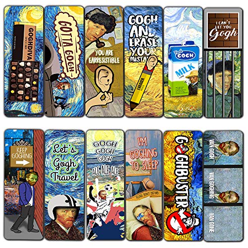 Meme Bookmarks Obsessed with Van Gogh Series 1 (30-Pack) Ã¢â‚¬â€œ Premium Gift Set Ã¢â‚¬â€œ Funny Van Gogh Famous Art Impressions Ã¢â‚¬â€œ Artist Gifts and Rewards Incentives Ã¢â‚¬â€œSilly Jokes Bookmarker Cards