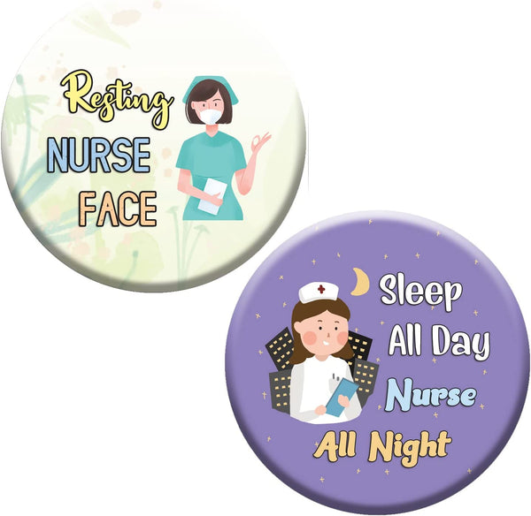 Creanoso Nurse Life Pinback Buttons (1-Set X 10 Buttons) - Stocking Stuffers Premium Quality Gift Ideas for Children, Teens, & Adults - Corporate Giveaways & Party Favors