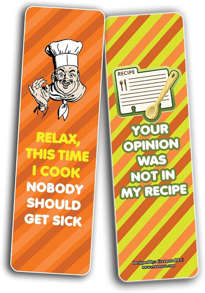 funny cooking bookmarks (2-Sets X 6 Cards)
