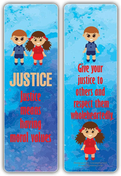 Creanoso Good Values Bookmarks for Kids Series 2 Bulk Pack (60-Pack) â€“ Great Party Favors Card Lot Set â€“ Epic Collection Set Book Page Clippers â€“ Cool Gifts for Children, Boys, Girls â€“ Teacher Rewards