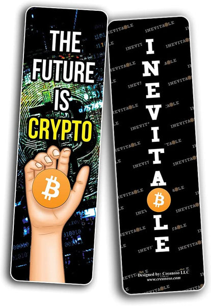 Funny Cryptocurrency Bookmarks Cards (2-Sets X 6 Cards)