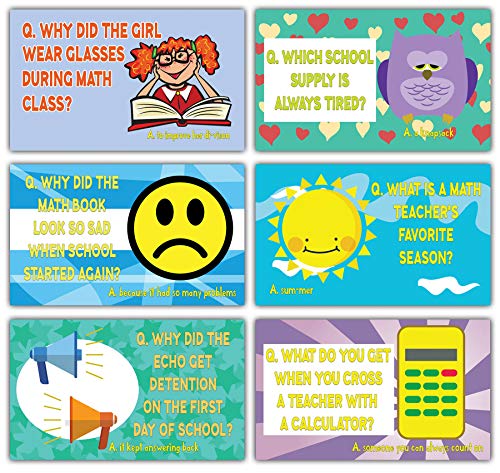 Creanoso Funny and Hilarious Back to School Lunchbox Note Cards (120-Pack) â€“ Funny Jokes Flashcards for Kids â€“ Teachers Gifts - Great Stocking Stuffers Gift for Children, Boys & Girls