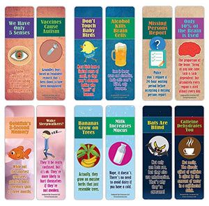 creanoso educational myth and facts learning bookmarks series 2 60pack six assorted quality bookmarker cards set premium gift token giveaways for boys girls adults classroom rewards