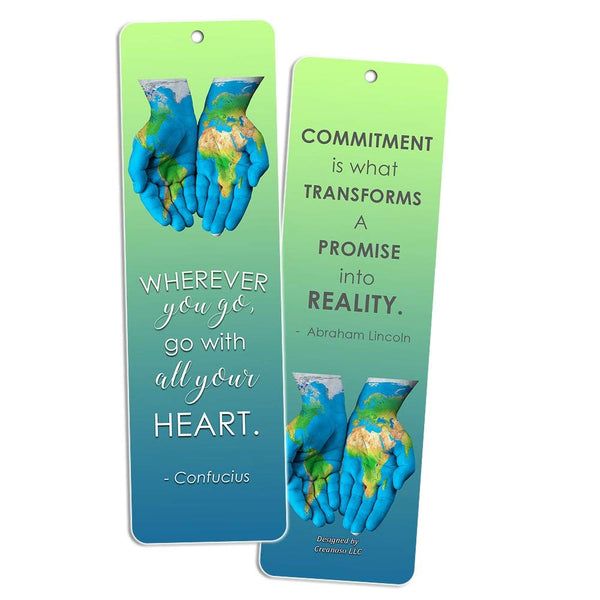 Creanoso Inspirational Bookmarks for Books Positive Wisdom Assorted Inspiring Quotes