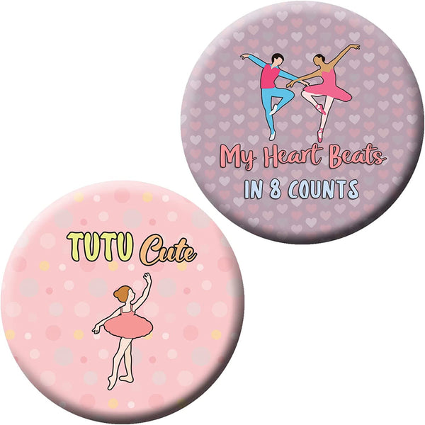 Creanoso Ballet Pin buttons (1 X 10 Designs) - Stocking Stuffers Premium Quality Gift Ideas for Children, Teens, & Adults - Corporate Giveaways & Party Favors