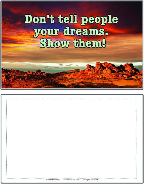 Creanoso Success Inspirational Quotes Postcards (12-Pack) â€“ Inspiring Cards for Life Encouragement and Success â€“ Great Stocking Stuffers for Men, Women, Teens, Adults, Seniors