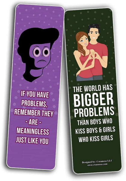 Creanoso Funny Problems in Life Bookmarks (10-Sets X 6 Cards) â€“ Daily Inspirational Card Set â€“ Interesting Book Page Clippers â€“ Great Gifts for Adults and Teens