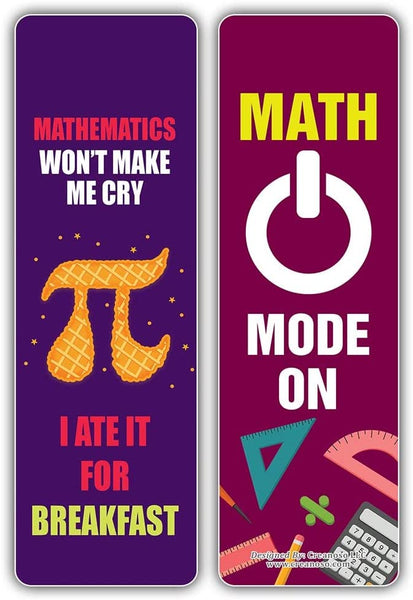 Creanoso I am a Mathematician Bookmarks (5-Sets X 6 Cards) â€“ Daily Inspirational Card Set â€“ Interesting Book Page Clippers â€“ Great Gifts for Adults and Teens