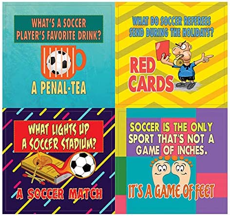Creanoso Playing Soccer Funny Sports Jokes Stickers (10-Sheet) â€“ Total 120 pcs (10 X 12pcs) Individual Small Size 2.1 x 2. Inches , Waterproof, Unique Personalized Themes Designs, Any Flat Surface DIY Decoration Art Decal for Boys & Girls, Children, Tee