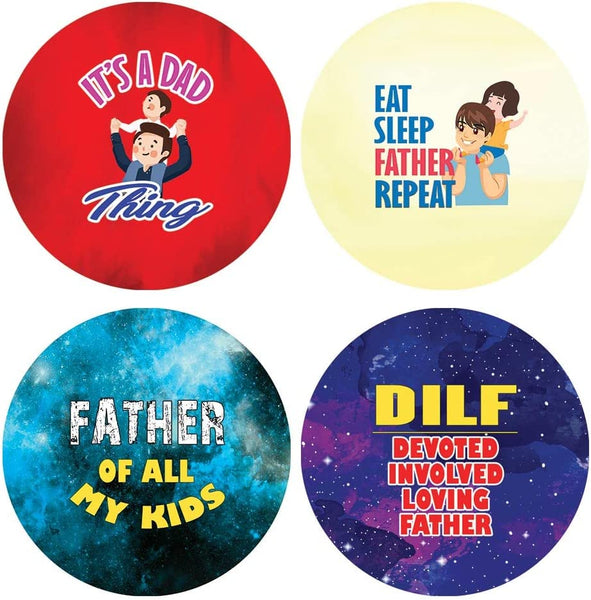 Creanoso I Am A Great Father Stickers (5 Sets X 16 Designs) â€“ Sticker Card Giveaways for Fathers â€“ Awesome Stocking Stuffers Gifts for Parents and Fathers