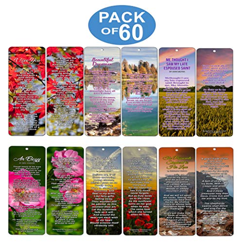 Famous Classical Short Poems Bookmarks Series 1 - Love (60-Pack)