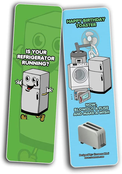 Funny Sarcastic Appliances Bookmarks (10-Sets X 6 Cards)