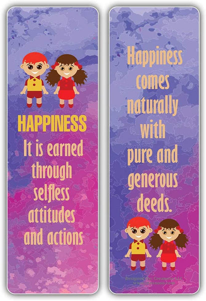 Creanoso Good Values Bookmarks for Kids Series 2 Bulk Pack (60-Pack) â€“ Great Party Favors Card Lot Set â€“ Epic Collection Set Book Page Clippers â€“ Cool Gifts for Children, Boys, Girls â€“ Teacher Rewards