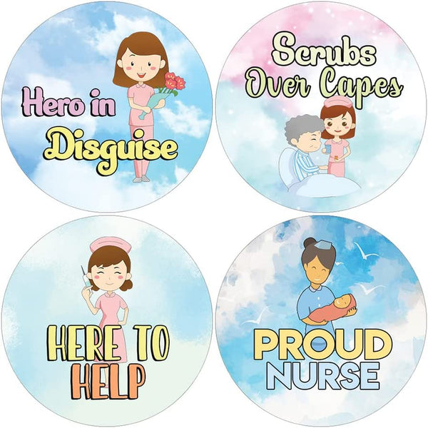 Nurses Health Care Hero Stickers (10 Set X 16 Designs)