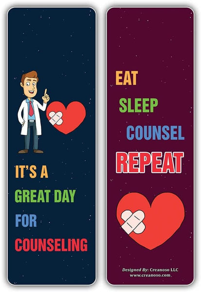 Creanoso I am a Counselor Bookmarks (5-Sets X 6 Cards) â€“ Daily Inspirational Card Set â€“ Interesting Book Page Clippers â€“ Great Gifts for Adults and Teens